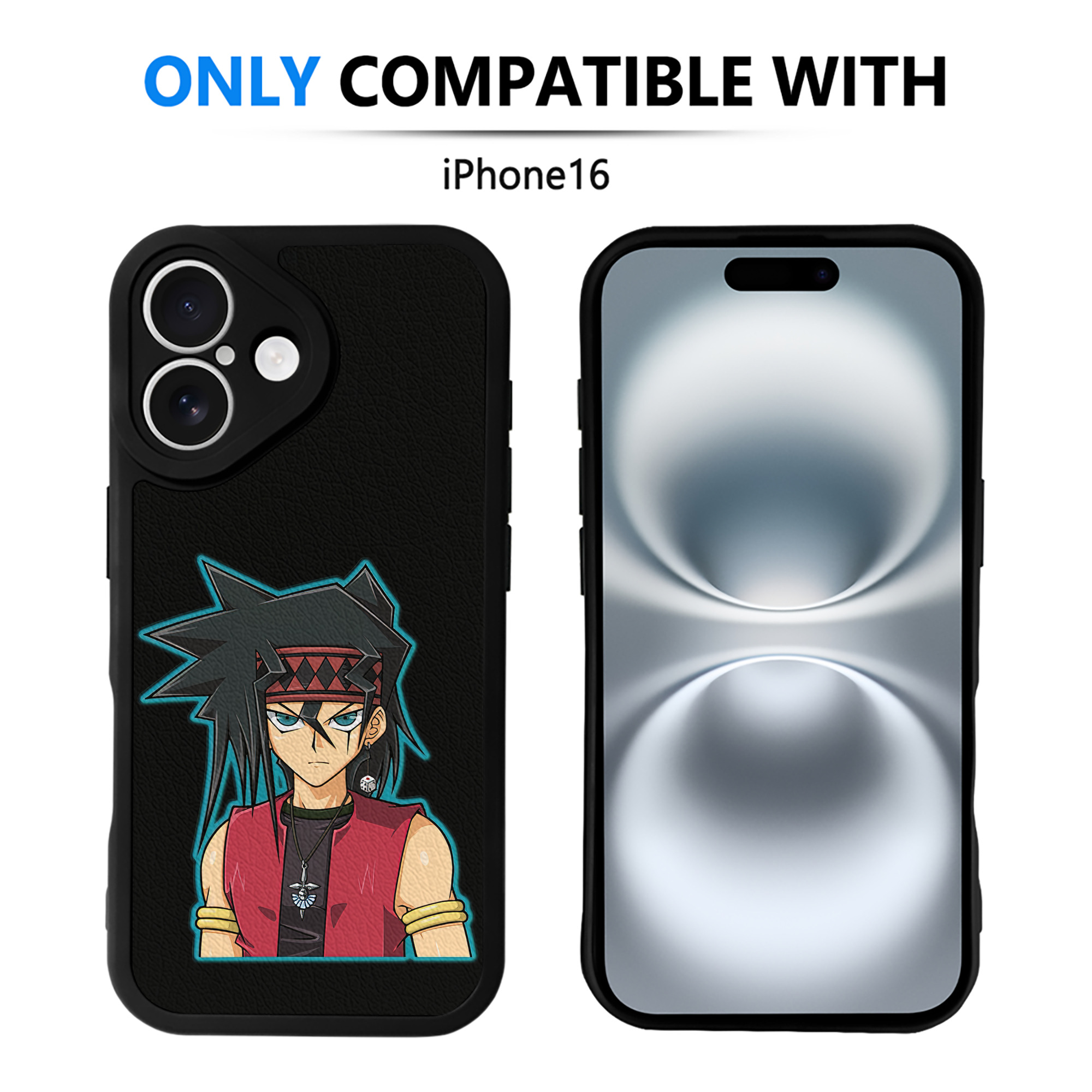 遊☆戯☆王 Yu-Gi-Oh! 【iPhone 16シリーズ対応】シリコンスマホケース（レザー調） 材質：シリコン